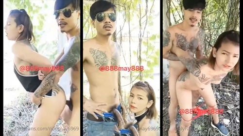 เจ๊เมย์จัดหนุ่มทรงเอเย็ดในป่า  สาวสักลายผมสั้นงานแรง เจ๊จัดให้หนักๆ